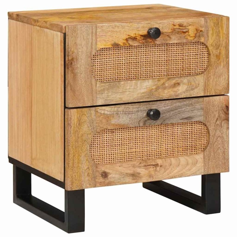 Cabinet de chevet Naturel 40 x 33 x 46 cm Bois de mangue massif 617601617601