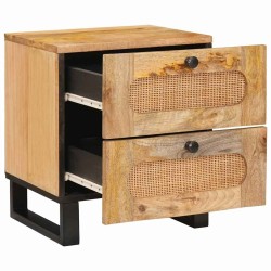 Cabinet de chevet Naturel 40 x 33 x 46 cm Bois de mangue massif 617601617601