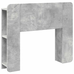 Cabinet de Tête de Lit Gris béton Bois d'ingénierie 617603617603