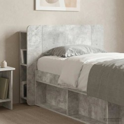 Cabinet de Tête de Lit Gris béton Bois d'ingénierie 617603617603