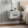 Cabinet de chevet mural 2 pcs Gris béton 34,5 x 33 x 20 cm 617607617607