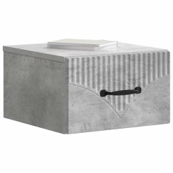 Cabinet de chevet mural 2 pcs Gris béton 34,5 x 33 x 20 cm 617607617607