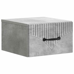 Cabinet de chevet mural 2 pcs Gris béton 34,5 x 33 x 20 cm 617607617607
