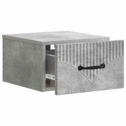 Cabinet de chevet mural 2 pcs Gris béton 34,5 x 33 x 20 cm 617607617607