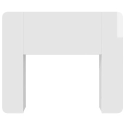 Cabinet de Tête de Lit Blanc brillant Bois d'ingénierie 617608617608