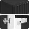 Cabinet de Salle de Bain Mural Noir 33 x 34,5 x 100 cm 617610617610