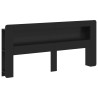 Cabinet de Tête de Lit avec stockage Noir Bois d’ingénierie 617612617612