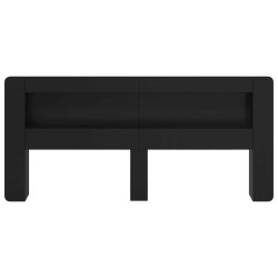 Cabinet de Tête de Lit avec stockage Noir Bois d’ingénierie 617612617612