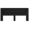 Cabinet de Tête de Lit avec stockage Noir Bois d’ingénierie 617612617612