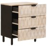 Cabinet de chevet Blanc 50 x 33 x 62 cm Bois de mangue massif 617613617613