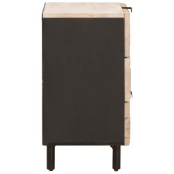 Cabinet de chevet Blanc 50 x 33 x 62 cm Bois de mangue massif 617613617613