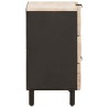Cabinet de chevet Blanc 50 x 33 x 62 cm Bois de mangue massif 617613617613