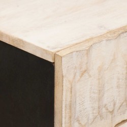 Cabinet de chevet Blanc 50 x 33 x 62 cm Bois de mangue massif 617613617613