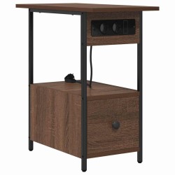 Cabinet de chevet Chêne brun 60 x 30 x 61 cm Bois d'ingénierie 617614617614