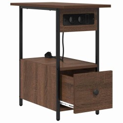 Cabinet de chevet Chêne brun 60 x 30 x 61 cm Bois d'ingénierie 617614617614