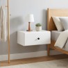 Cabinet de chevet mural 2 pcs Blanc brillant 49 x 34,5 x 20 cm 617616617616