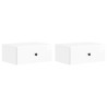Cabinet de chevet mural 2 pcs Blanc brillant 49 x 34,5 x 20 cm 617616617616