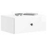 Cabinet de chevet mural 2 pcs Blanc brillant 49 x 34,5 x 20 cm 617616617616
