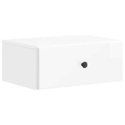 Cabinet de chevet mural 2 pcs Blanc brillant 49 x 34,5 x 20 cm 617616617616