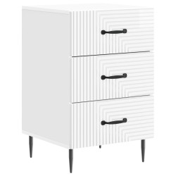 Cabinet de chevet avec tiroir Blanc brillant 43 x 41 x 66,5 cm 617617617617