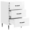 Cabinet de chevet avec tiroir Blanc brillant 43 x 41 x 66,5 cm 617617617617