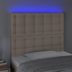 Tête de lit à LED Cappuccino 80x5x118/128 cm Similicuir 617621617621