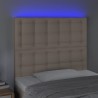 Tête de lit à LED Cappuccino 80x5x118/128 cm Similicuir 617621617621