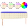 Tête de lit à LED Crème 160x5x78/88 cm Similicuir 617625617625