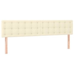 Tête de lit à LED Crème 160x5x78/88 cm Similicuir 617625617625