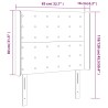 Tête de lit à LED Crème 83x16x118/128 cm Similicuir 617626617626