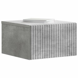 Cabinet de chevet mural 2 pcs Gris béton 33 x 34,5 x 20 cm 617627617627