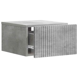 Cabinet de chevet mural 2 pcs Gris béton 33 x 34,5 x 20 cm 617627617627