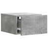 Cabinet de chevet mural 2 pcs Gris béton 33 x 34,5 x 20 cm 617627617627