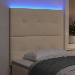 Tête de lit LED avec bandes LED Crème 90 cm tissu 617629617629