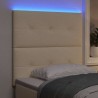Tête de lit LED avec bandes LED Crème 90 cm tissu 617629617629