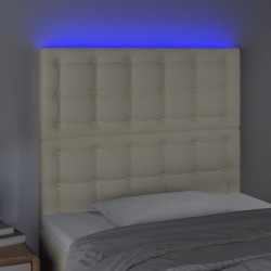 Tête de lit à LED Crème 100x5x118/128 cm Similicuir 617630617630