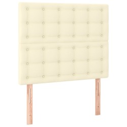 Tête de lit à LED Crème 100x5x118/128 cm Similicuir 617630617630