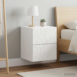 Cabinet de chevet mural 2 pcs Blanc brillant 34,5 x 33 x 40 cm 617632617632