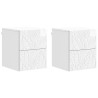 Cabinet de chevet mural 2 pcs Blanc brillant 34,5 x 33 x 40 cm 617632617632