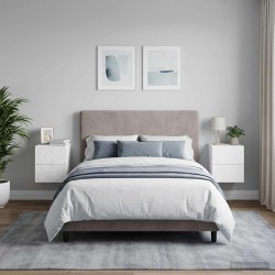 Cabinet de chevet mural 2 pcs Blanc brillant 34,5 x 33 x 40 cm 617632617632
