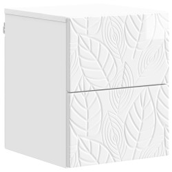 Cabinet de chevet mural 2 pcs Blanc brillant 34,5 x 33 x 40 cm 617632617632