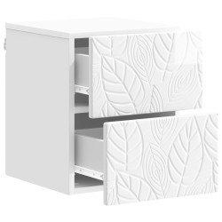 Cabinet de chevet mural 2 pcs Blanc brillant 34,5 x 33 x 40 cm 617632617632