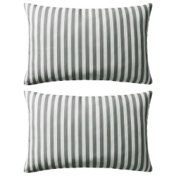 Oreiller d'extérieur lot de 2 Impression rayure 60 x 40 cm Gris 617634617634