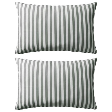 Oreiller d'extérieur lot de 2 Impression rayure 60 x 40 cm Gris 617634617634