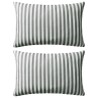 Oreiller d'extérieur lot de 2 Impression rayure 60 x 40 cm Gris 617634617634