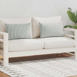 Oreiller d'extérieur lot de 2 Impression rayure 60 x 40 cm Gris 617634617634
