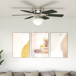 Ventilateur de plafond avec lumière Ø 82 cm Noir 617635617635