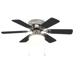 Ventilateur de plafond avec lumière Ø 82 cm Noir 617635617635