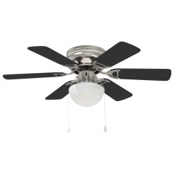 Ventilateur de plafond avec lumière Ø 82 cm Noir 617635617635