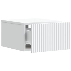 Cabinet de chevet mural avec tiroir Blanc 33 x 34,5 x 20 cm 617636617636